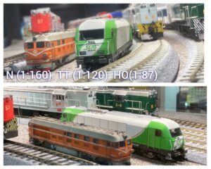 (TT Scale 1:120) roco z21 5190001 ER 20 of the SETG with freight train